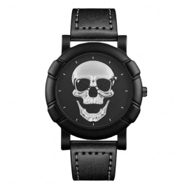 Leisure Sports Watch for Men Fashion Quartz Skull Wristwatches Watches 